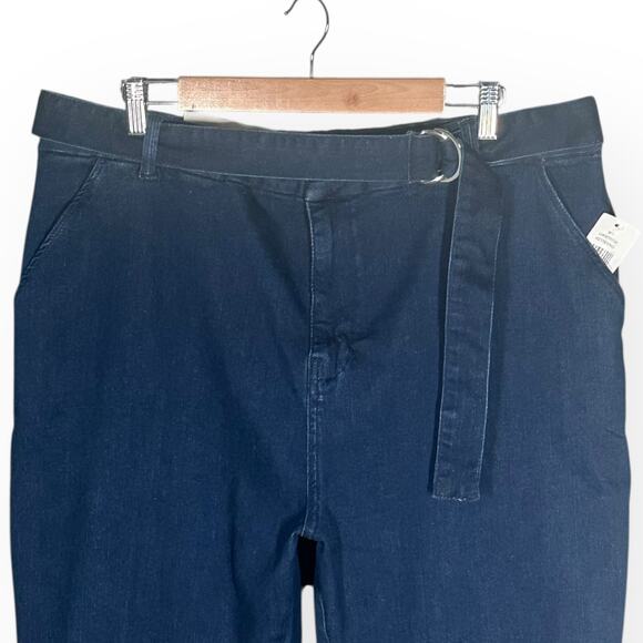 New $228 FRAME D-Belt High Waist Flare Jeans Wide Leg Denim Indigo Blue Bootcut - Picture 5 of 16